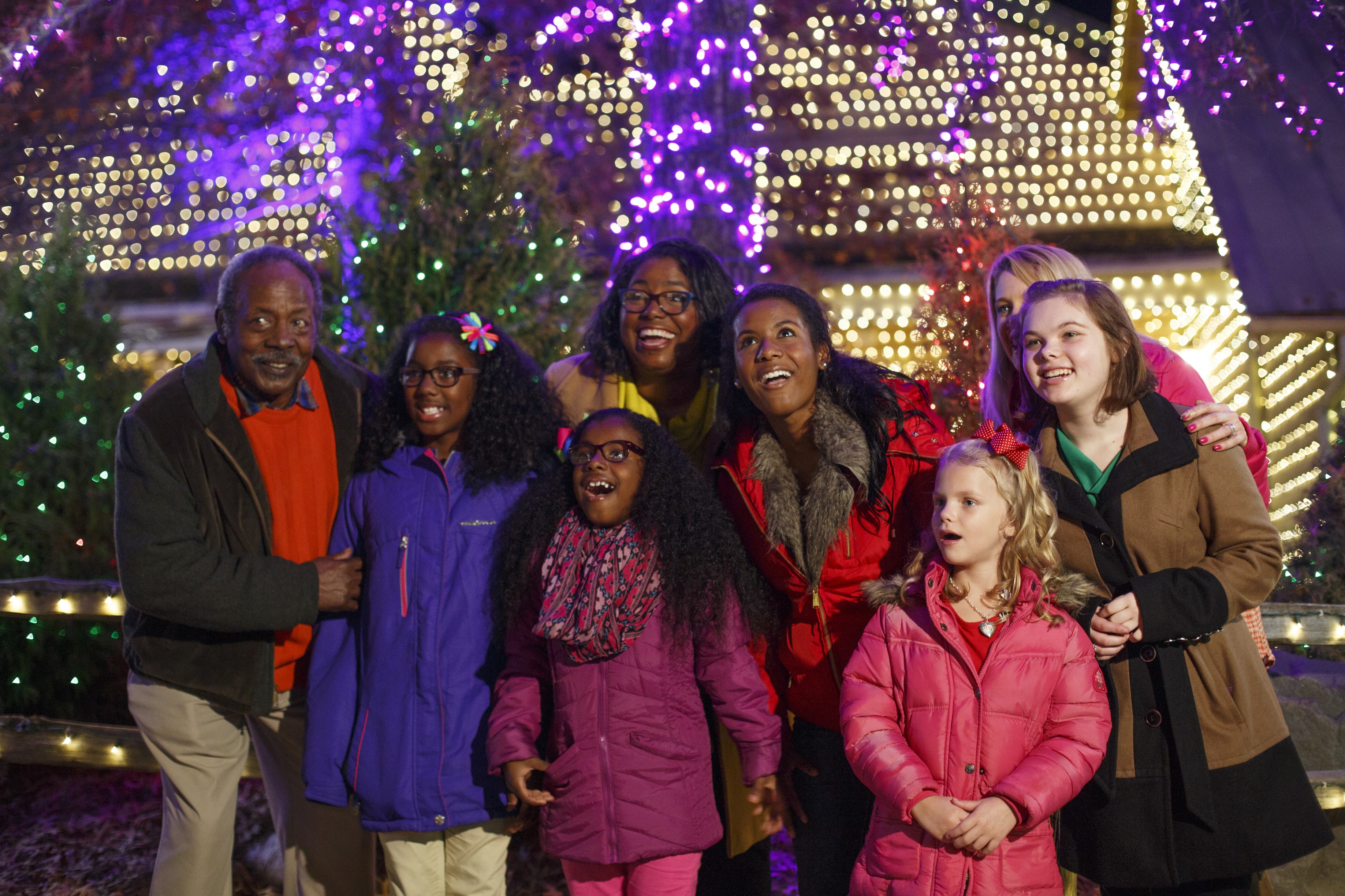 Christmas families at Stone Mountain Park