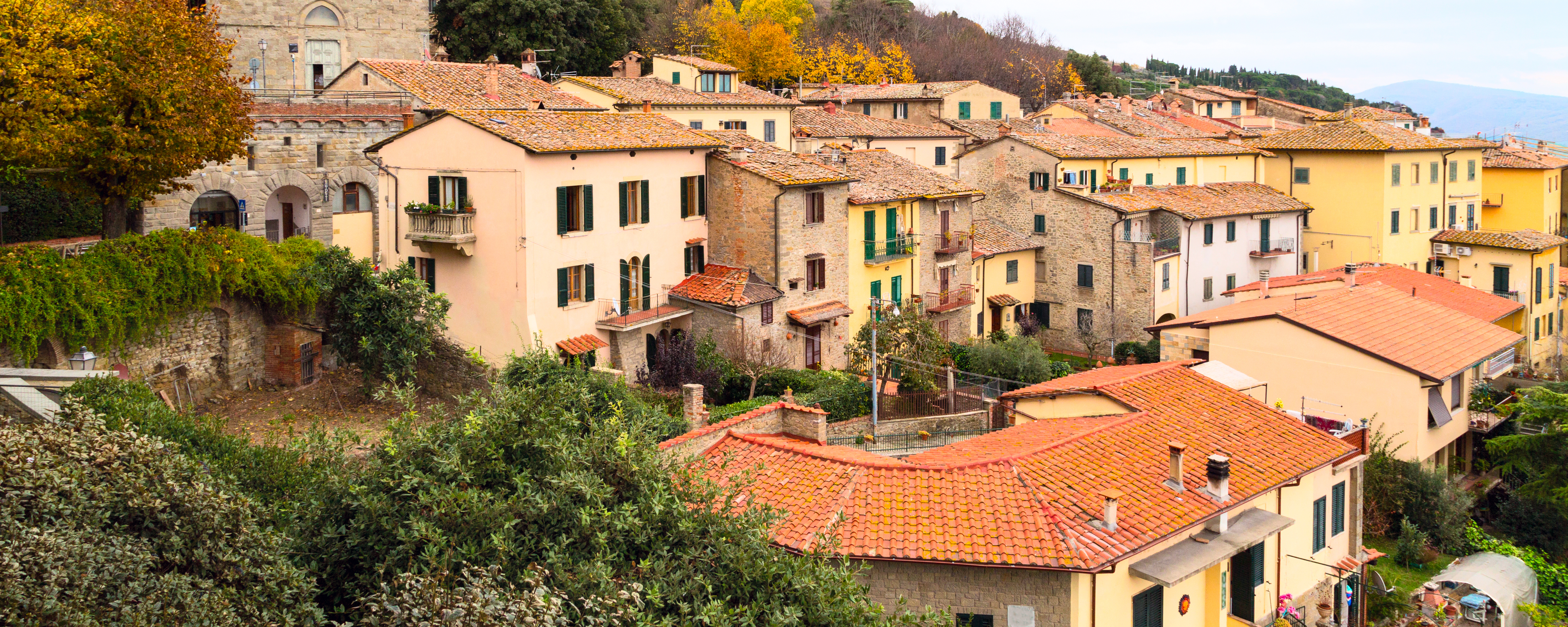 View of the Tuscany city Cortona