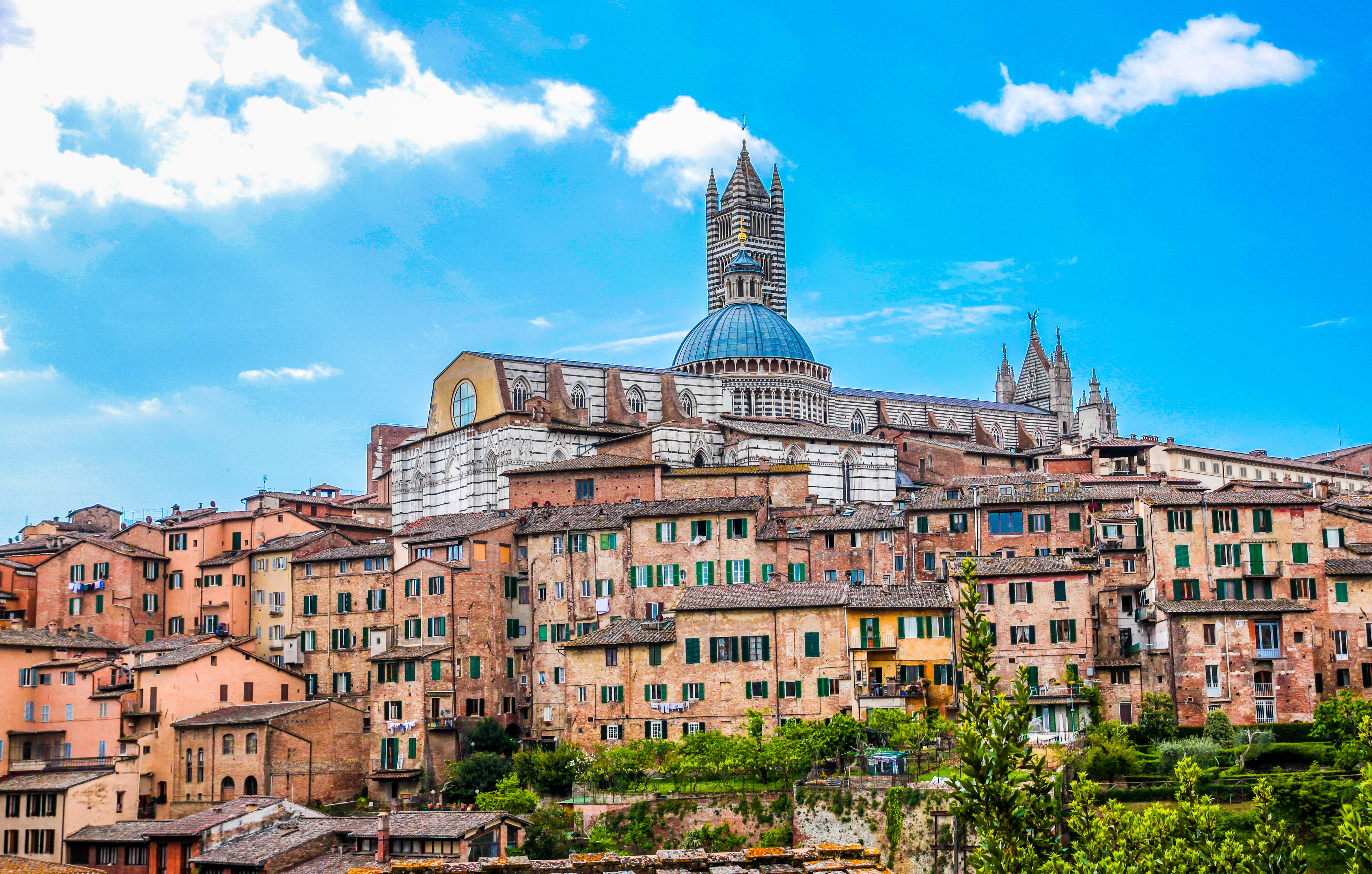 Scenery of Siena, a beautiful medieval town in Tuscany, Italy