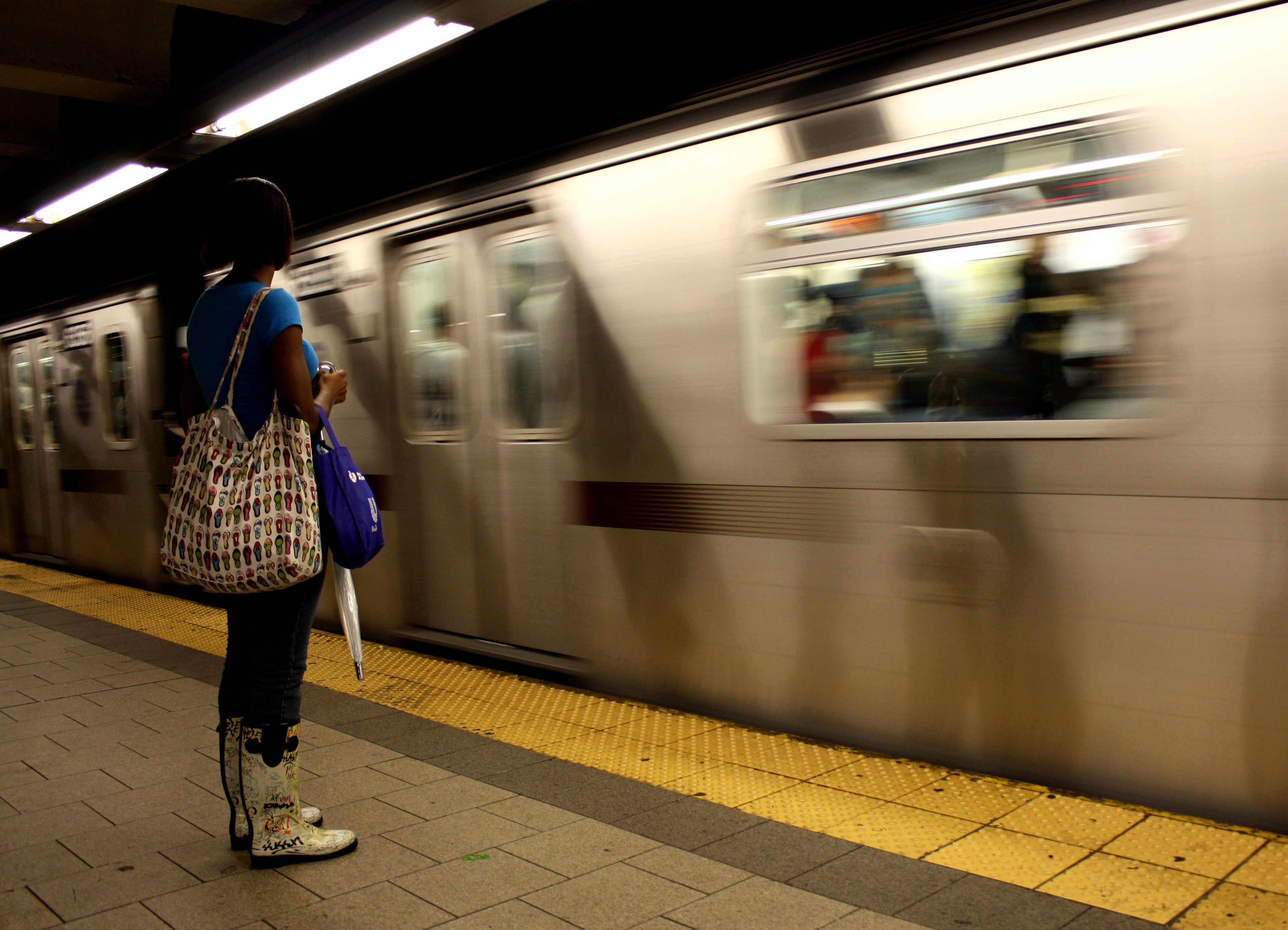 Metro station scenery