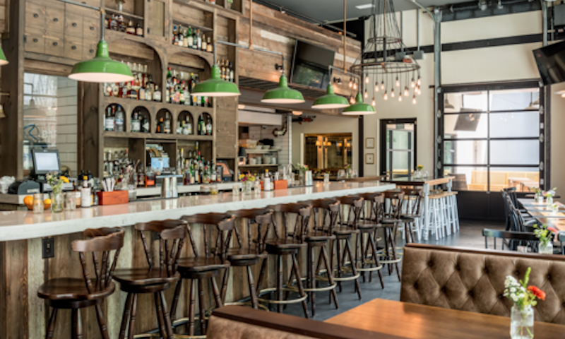 Hampton + Hudson is an upscale sports bar in Inman Quarter.