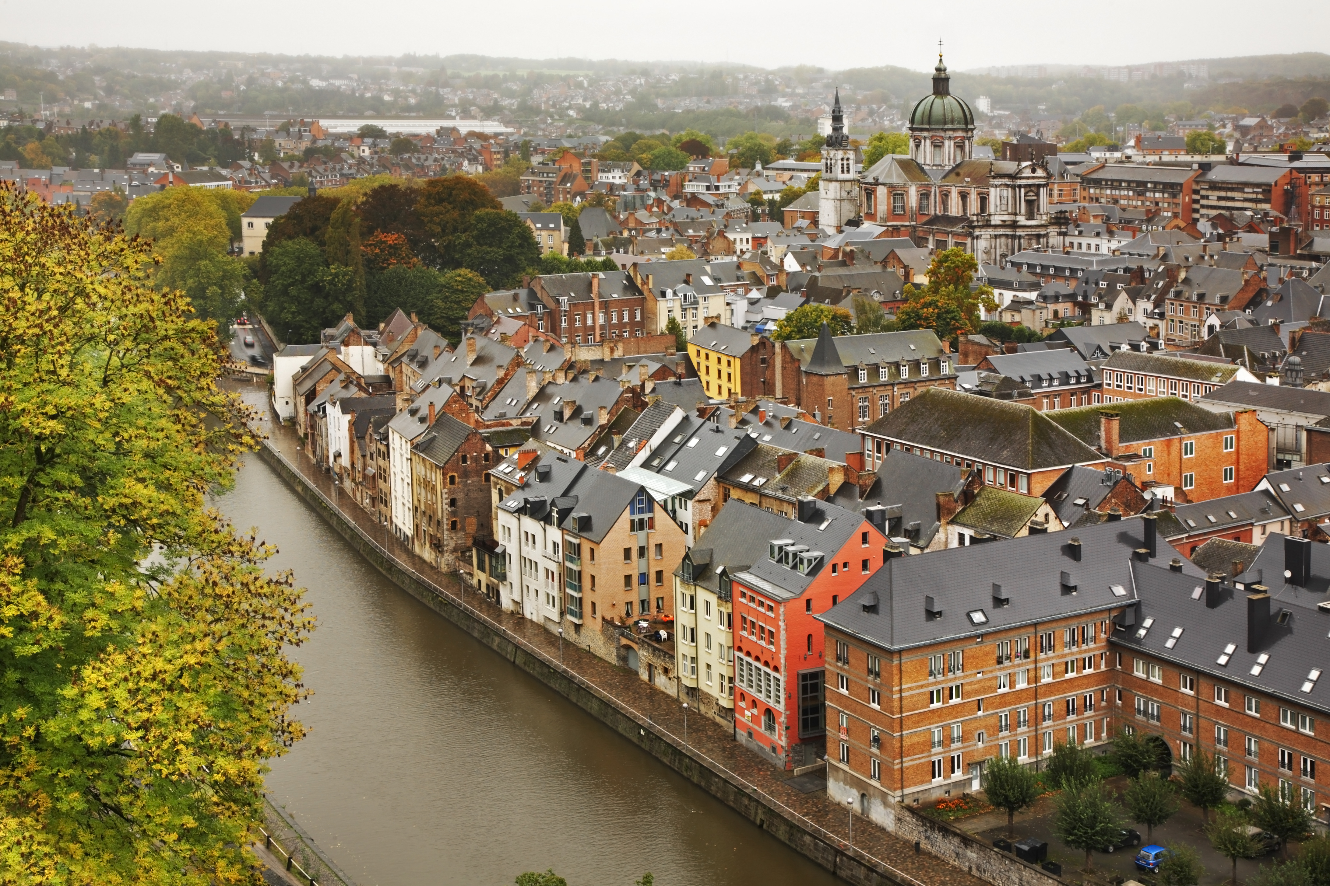 Sambre river in Namur. Belgium