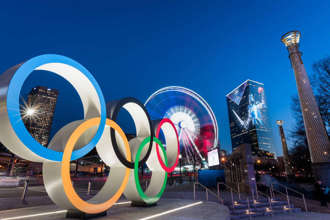 Atlanta Centennial Olympic Park Rings Super Bowl