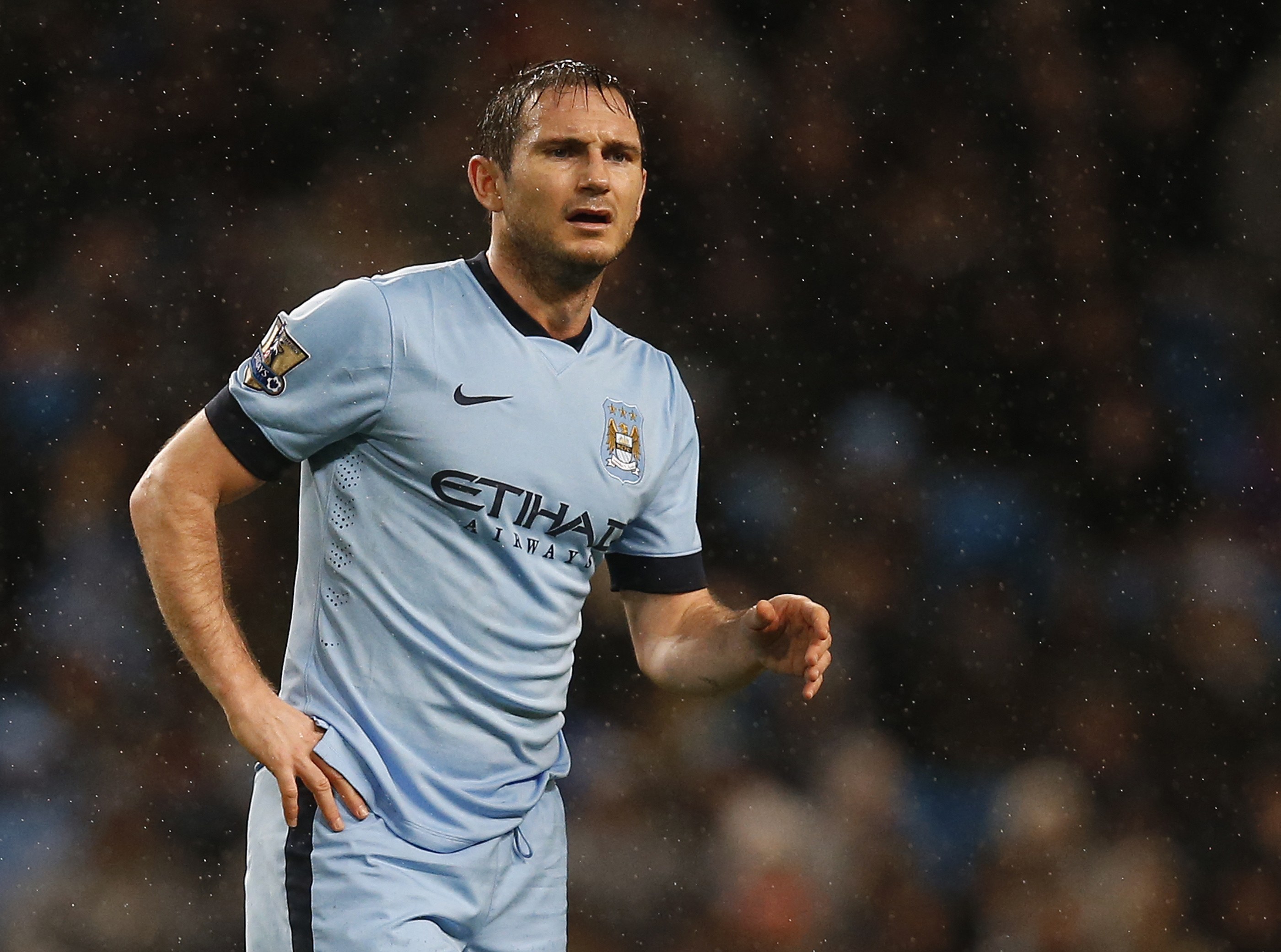 Manchester City's Lampard looks on during their English Premier League soccer match against Sunderland at the Etihad Stadium in Manchester